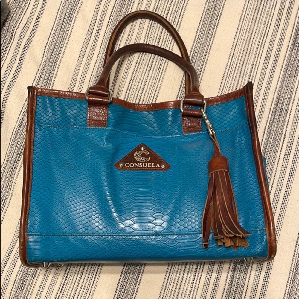 Leather Consula Blue and Green Interior Marfa
Collection Purse